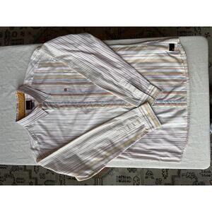 Y2K Vintage Quiksilver Men's Casual Striped Button-Up Shirt XL